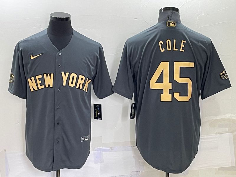 Cheap Men New York Yankees 45 Cole Grey 2022 All Star Game Nike MLB Jerseys